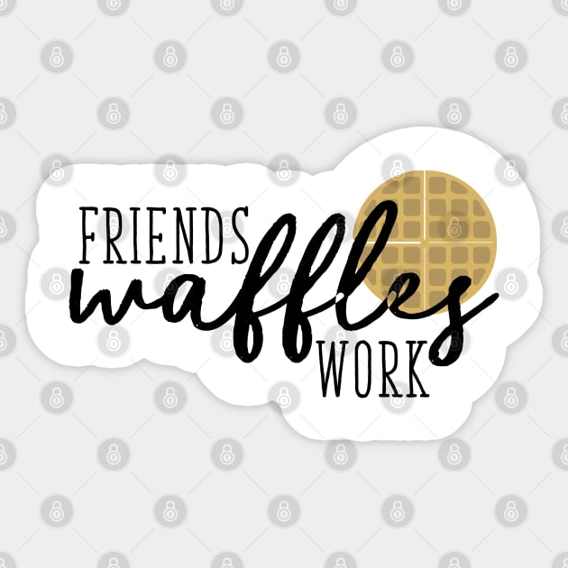 Friends Waffles Work Sticker by mariansar